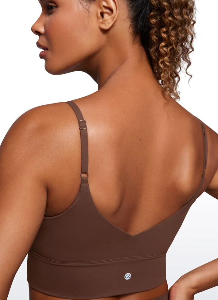 Discount CRZ YOGA Brushed Nakedfeel Longline Bra Adjustable