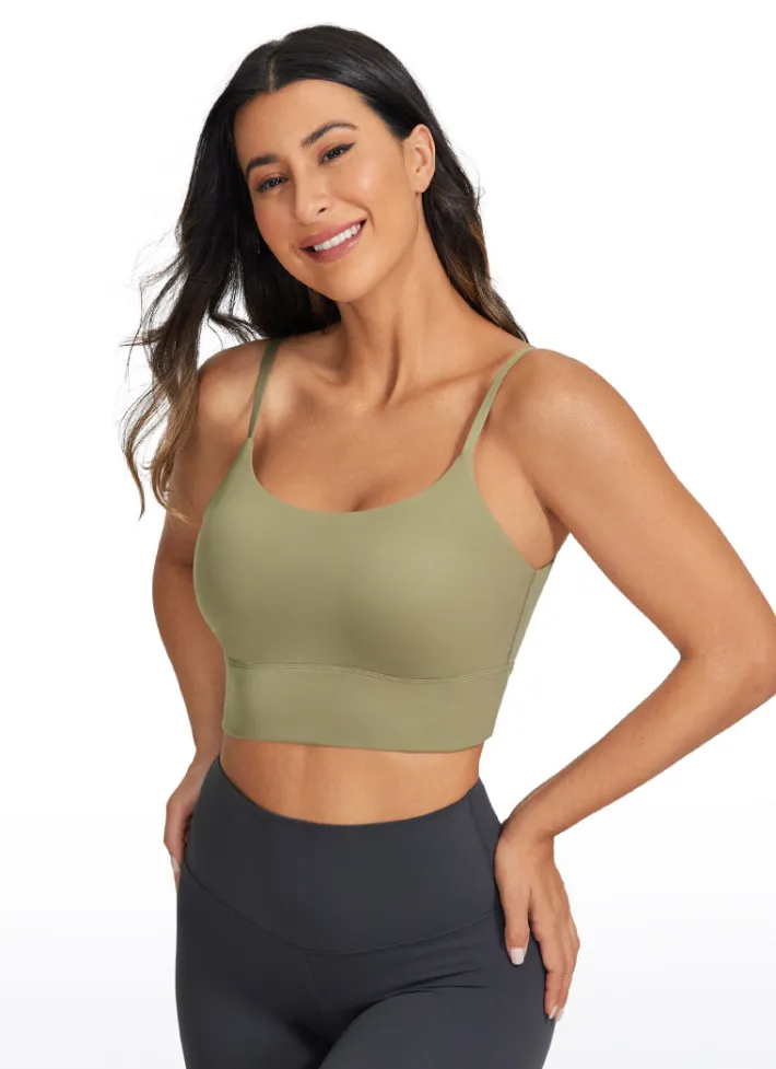 Discount CRZ YOGA Brushed Nakedfeel Longline Bra Adjustable