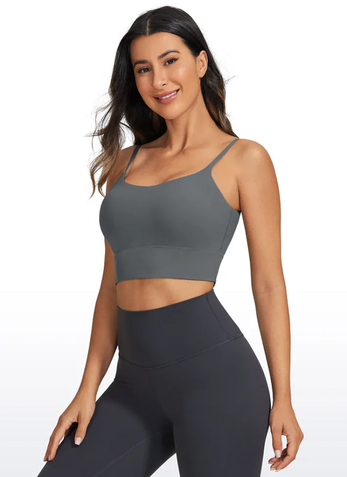 Discount CRZ YOGA Brushed Nakedfeel Longline Bra Adjustable