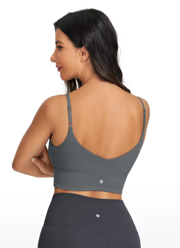Discount CRZ YOGA Brushed Nakedfeel Longline Bra Adjustable