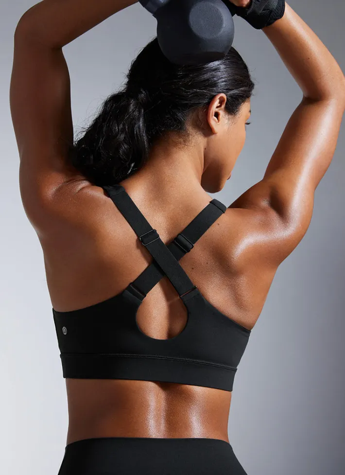 Best CRZ YOGA Butterbreeze V Neck Sports Bras Adjustable Straps