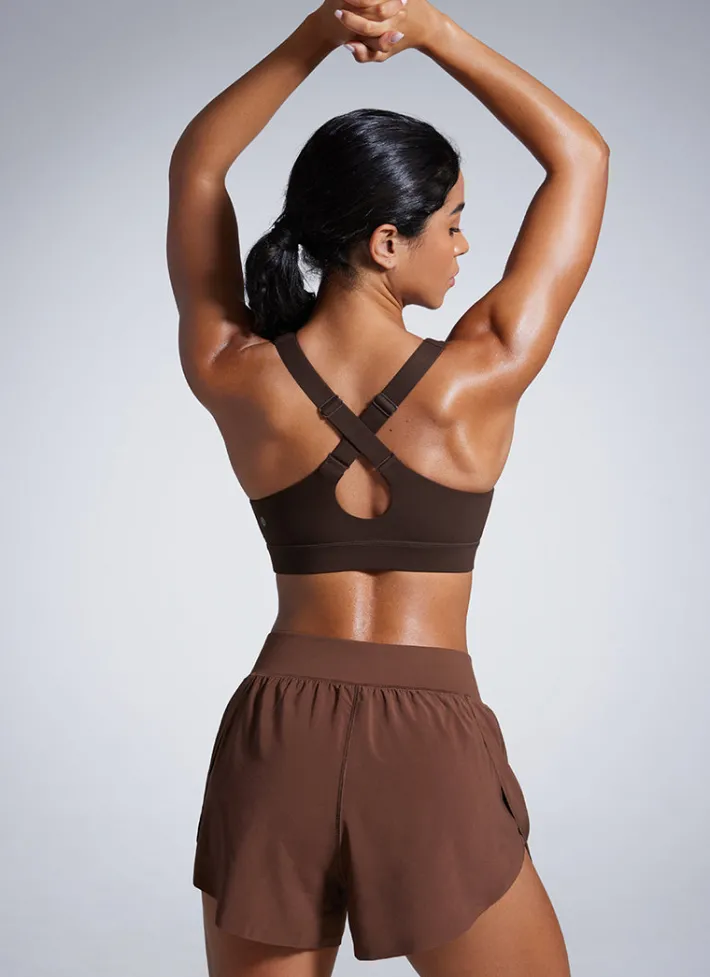 Best CRZ YOGA Butterbreeze V Neck Sports Bras Adjustable Straps