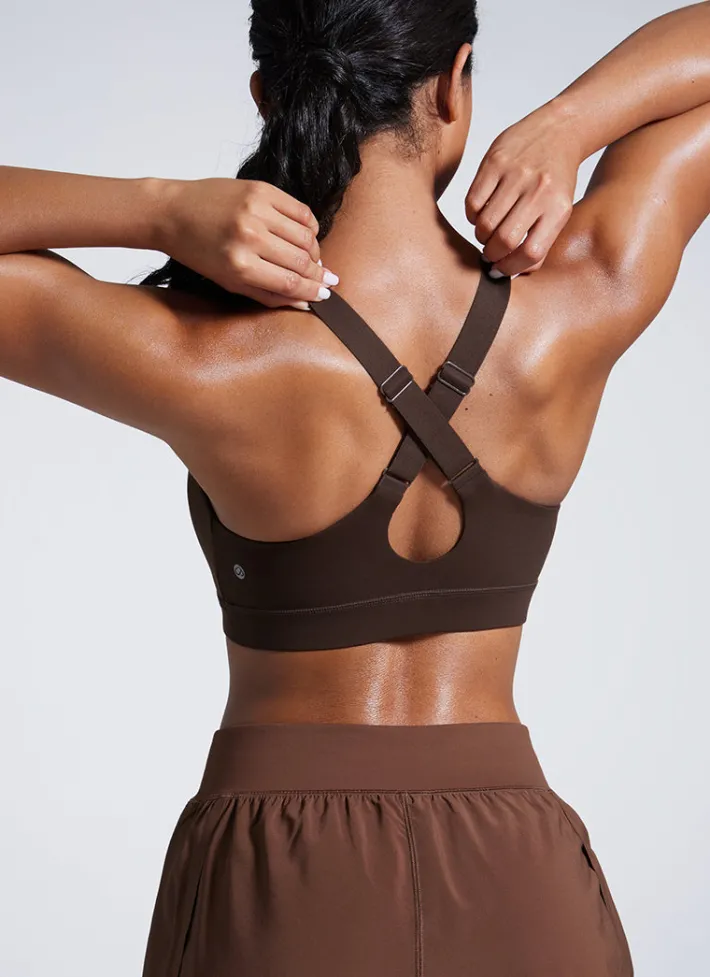 Best CRZ YOGA Butterbreeze V Neck Sports Bras Adjustable Straps