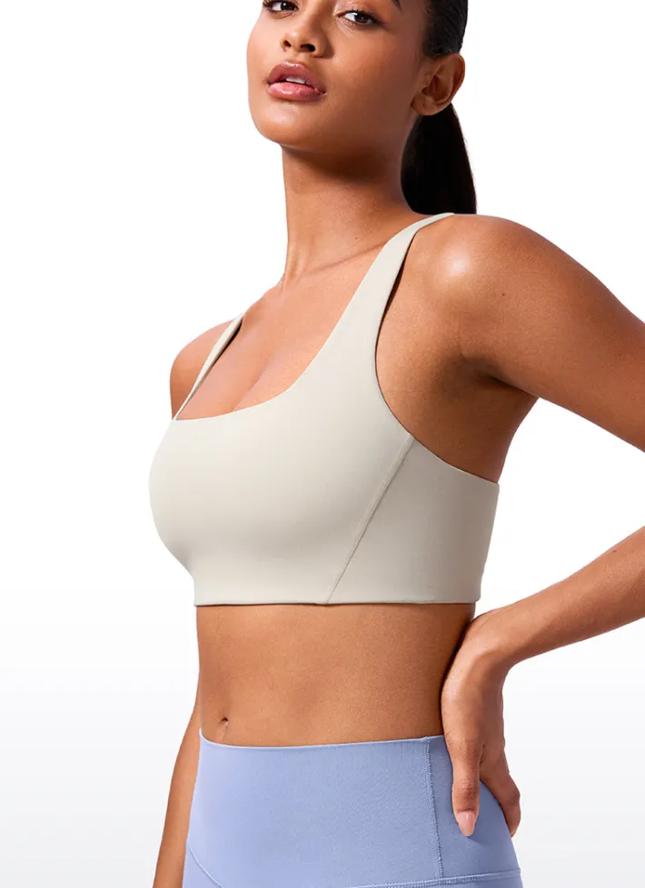 Store CRZ YOGA Butterlift Double Lined Square Neck Sports Bras