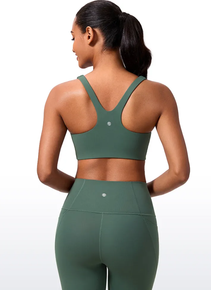 Store CRZ YOGA Butterlift Double Lined Square Neck Sports Bras