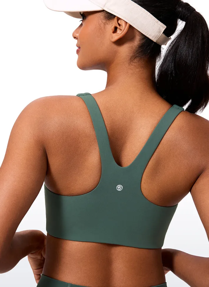 Store CRZ YOGA Butterlift Double Lined Square Neck Sports Bras