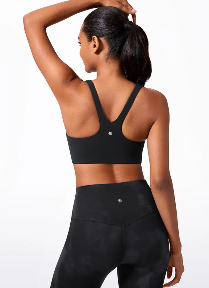 Store CRZ YOGA Butterlift Double Lined Square Neck Sports Bras