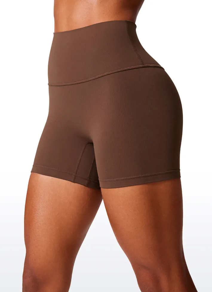 Sale CRZ YOGA Butterlift High Waist Scrunch Butt Biker Shorts 4'' - No front seam