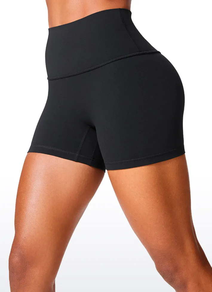 Sale CRZ YOGA Butterlift High Waist Scrunch Butt Biker Shorts 4'' - No front seam