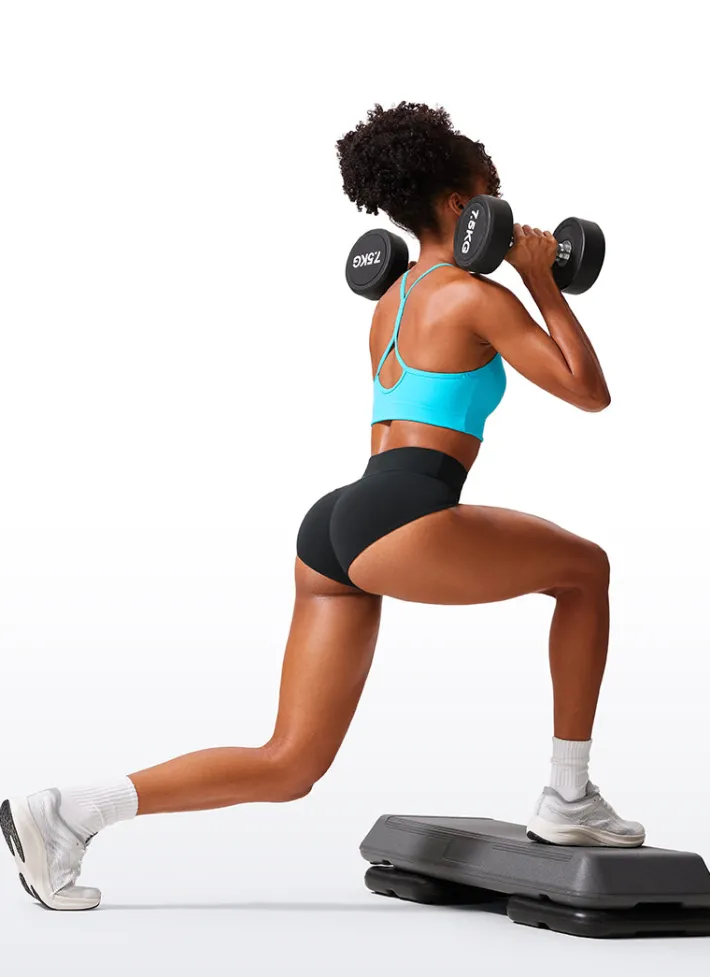 Sale CRZ YOGA Butterlift High Waisted No Front Seam Scrunch Butt Booty Shorts