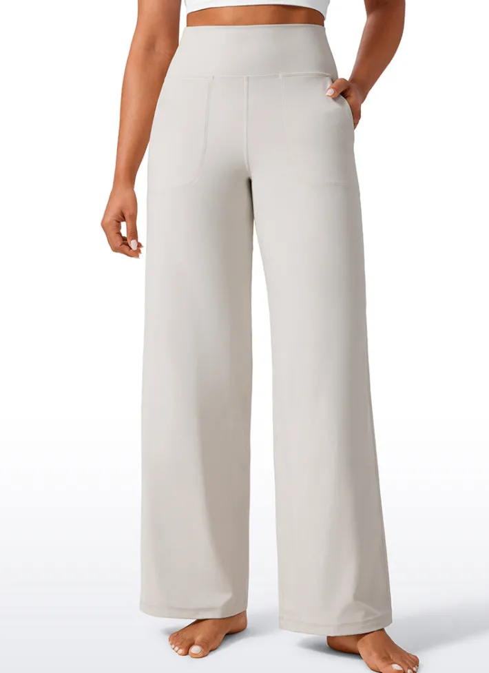 New CRZ YOGA Butterlift High Waisted Wide Leg Pants with Pockets 31"