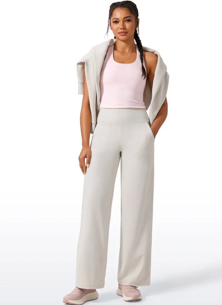 New CRZ YOGA Butterlift High Waisted Wide Leg Pants with Pockets 31"