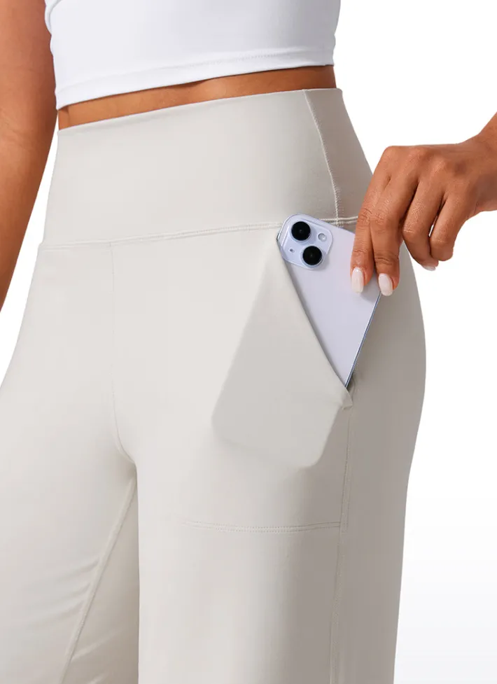 New CRZ YOGA Butterlift High Waisted Wide Leg Pants with Pockets 31"