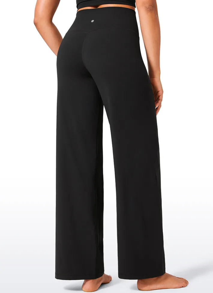 New CRZ YOGA Butterlift High Waisted Wide Leg Pants with Pockets 31"