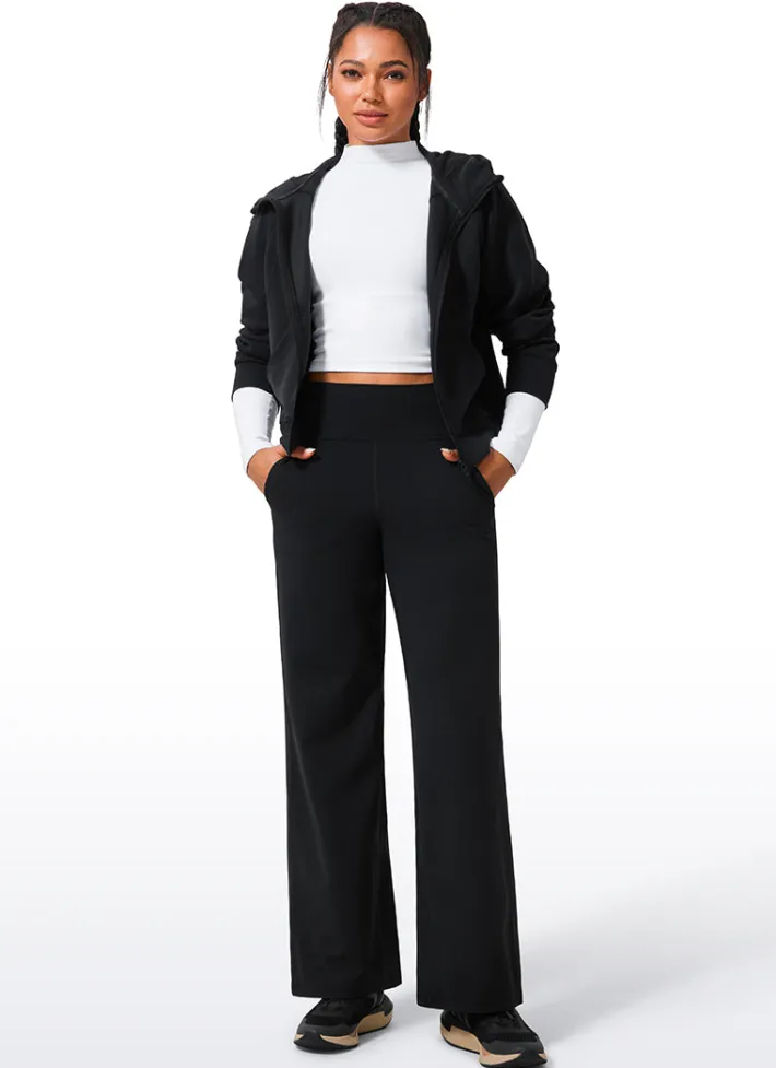 New CRZ YOGA Butterlift High Waisted Wide Leg Pants with Pockets 31"
