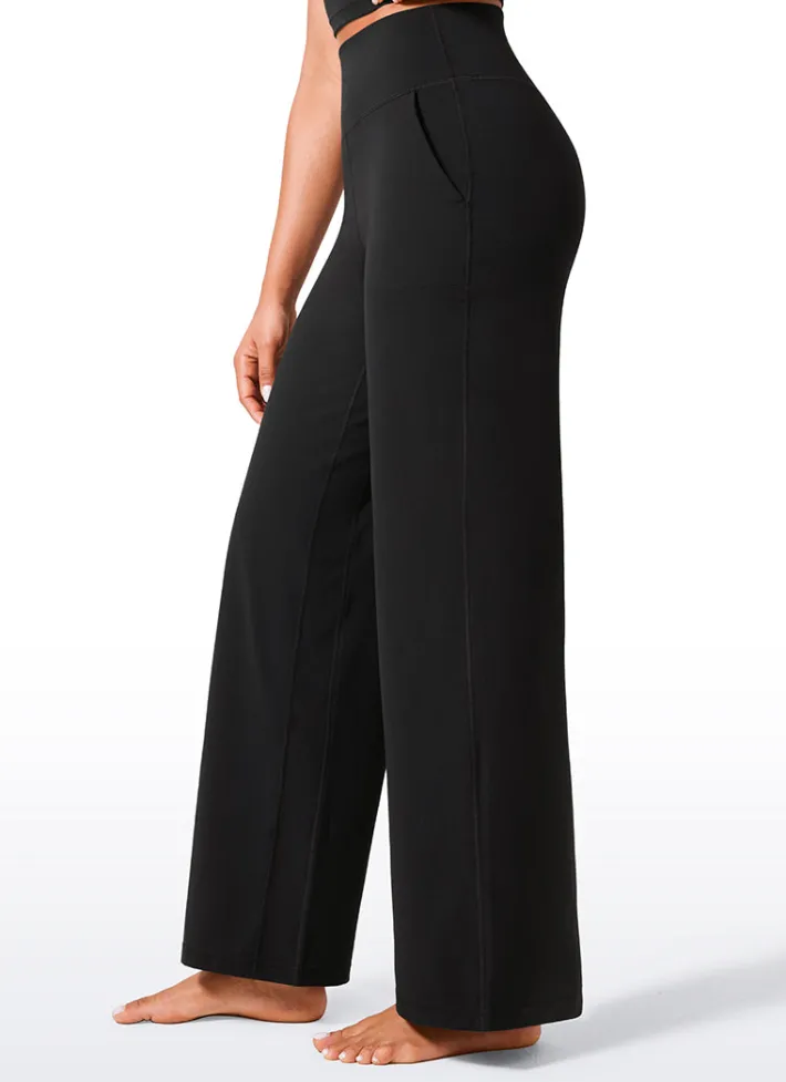 New CRZ YOGA Butterlift High Waisted Wide Leg Pants with Pockets 31"