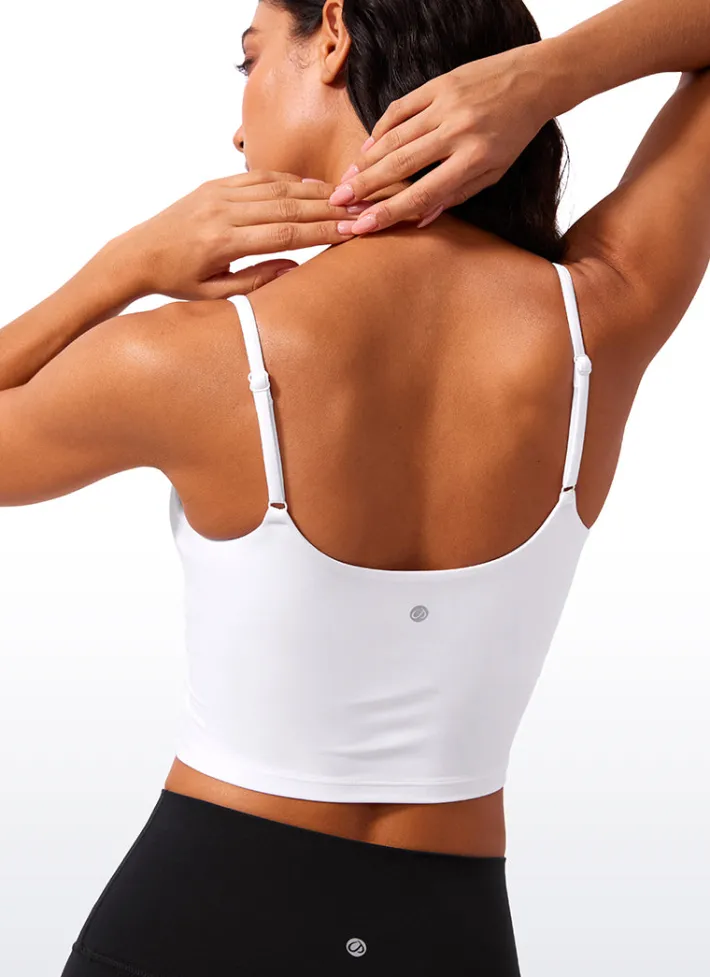 New CRZ YOGA Butterlift Scoop Neck Cropped Build-in Bra Tanks