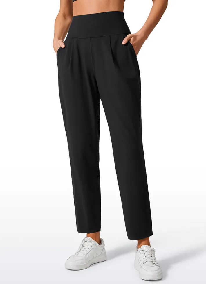 Flash Sale CRZ YOGA Butterlift Tapered Front Pleated Pants with Pockets 27‘’