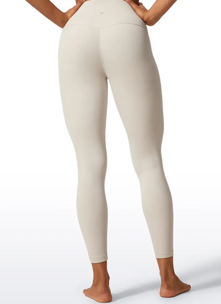 Sale CRZ YOGA Butterlift Workout Leggings 25" Mojave Tan