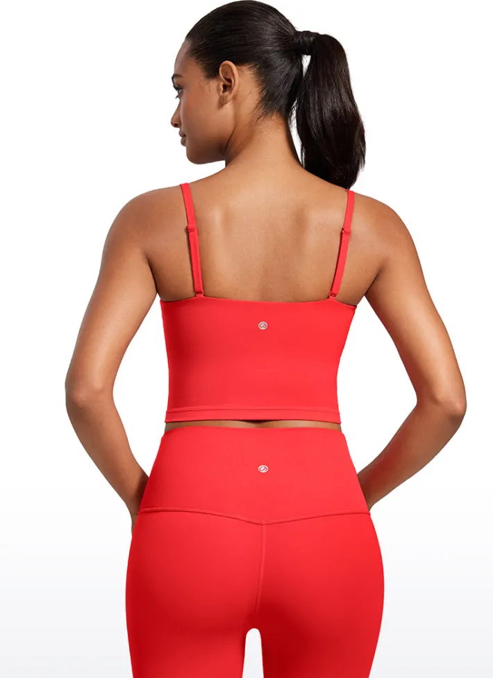 Discount CRZ YOGA Butterluxe Adjustable Spaghetti Strap Built in Bra Tanks