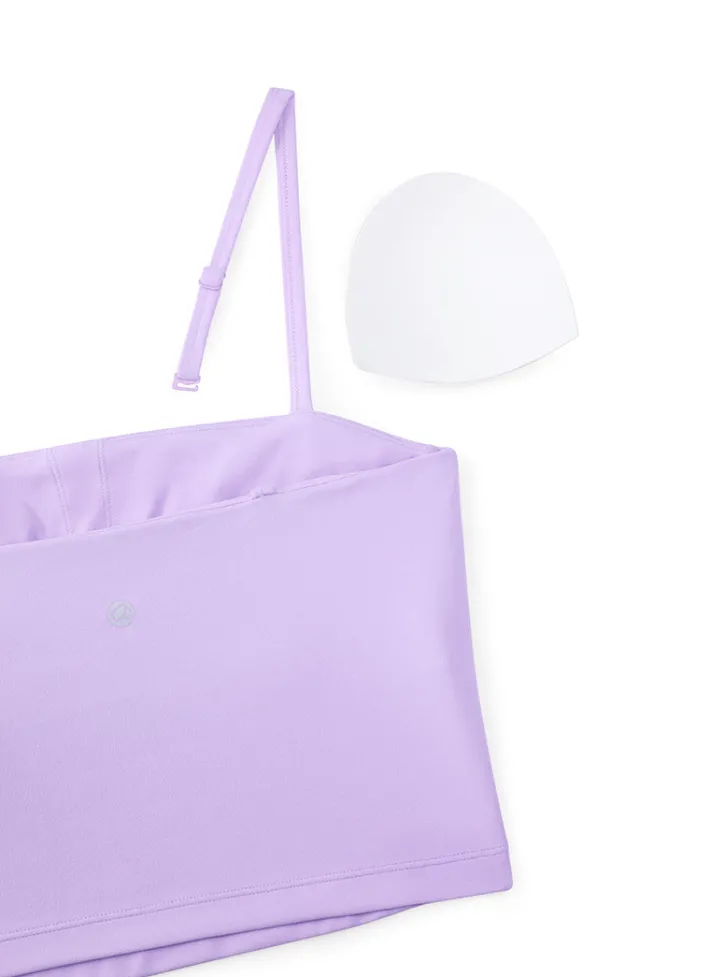 Outlet CRZ YOGA Butterluxe Adjustable Spaghetti Strap Built in Bra Tanks Elfin Purple