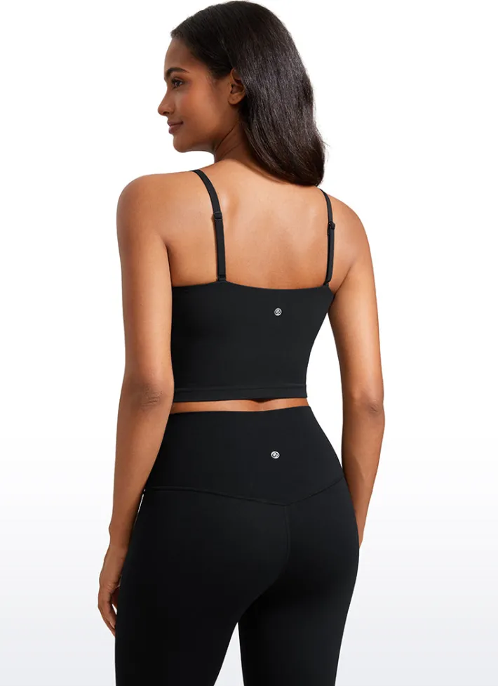 Discount CRZ YOGA Butterluxe Adjustable Spaghetti Strap Built in Bra Tanks