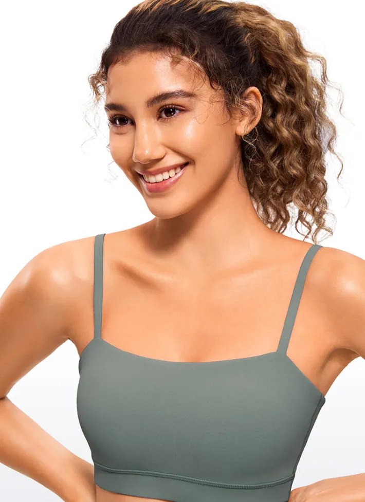 Sale CRZ YOGA Butterluxe Adjustable Spaghetti Thin Strap Sports Bra