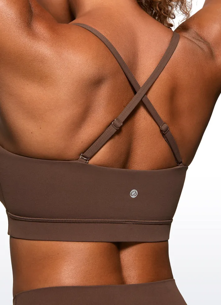 Discount CRZ YOGA Butterluxe Adjustable Spaghetti Thin Strap Sports Bra
