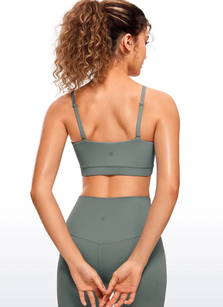 Sale CRZ YOGA Butterluxe Adjustable Spaghetti Thin Strap Sports Bra