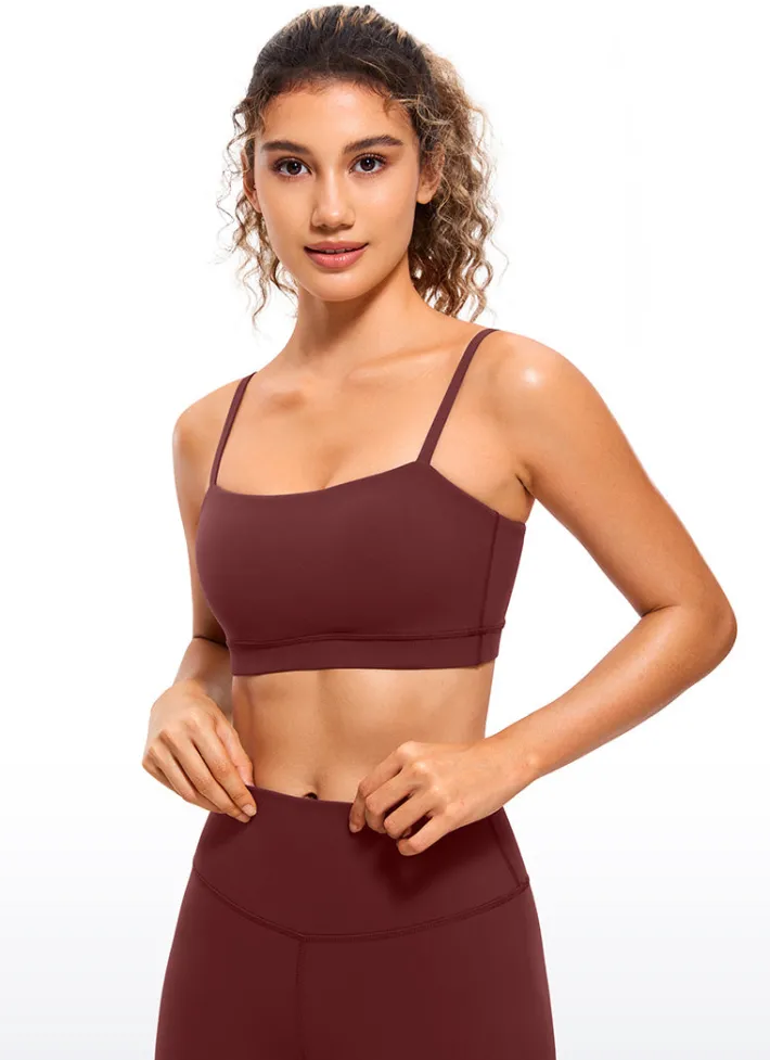 Sale CRZ YOGA Butterluxe Adjustable Spaghetti Thin Strap Sports Bra
