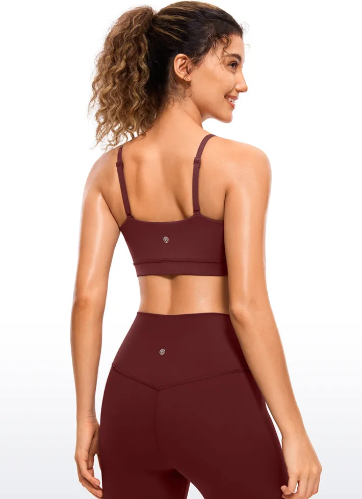 Sale CRZ YOGA Butterluxe Adjustable Spaghetti Thin Strap Sports Bra