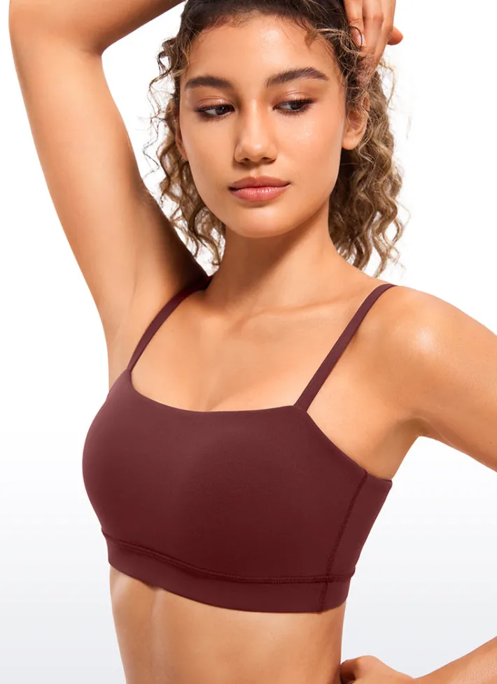 Sale CRZ YOGA Butterluxe Adjustable Spaghetti Thin Strap Sports Bra