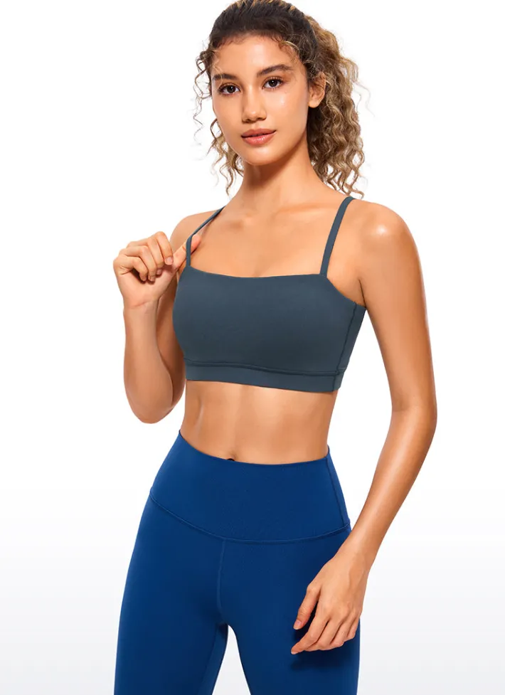 Sale CRZ YOGA Butterluxe Adjustable Spaghetti Thin Strap Sports Bra