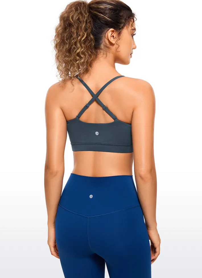 Sale CRZ YOGA Butterluxe Adjustable Spaghetti Thin Strap Sports Bra