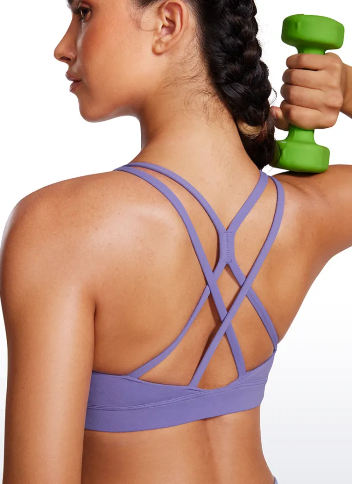 Discount CRZ YOGA Butterluxe Bra High Neck Longline Criss Cross Back