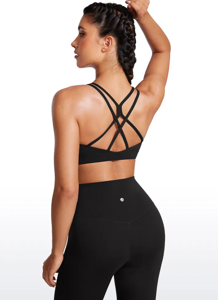 Discount CRZ YOGA Butterluxe Bra High Neck Longline Criss Cross Back
