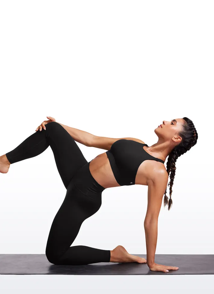 Discount CRZ YOGA Butterluxe Bra High Neck Longline Criss Cross Back