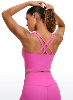 Discount CRZ YOGA Butterluxe Criss Cross Back Built-in Bra Tanks