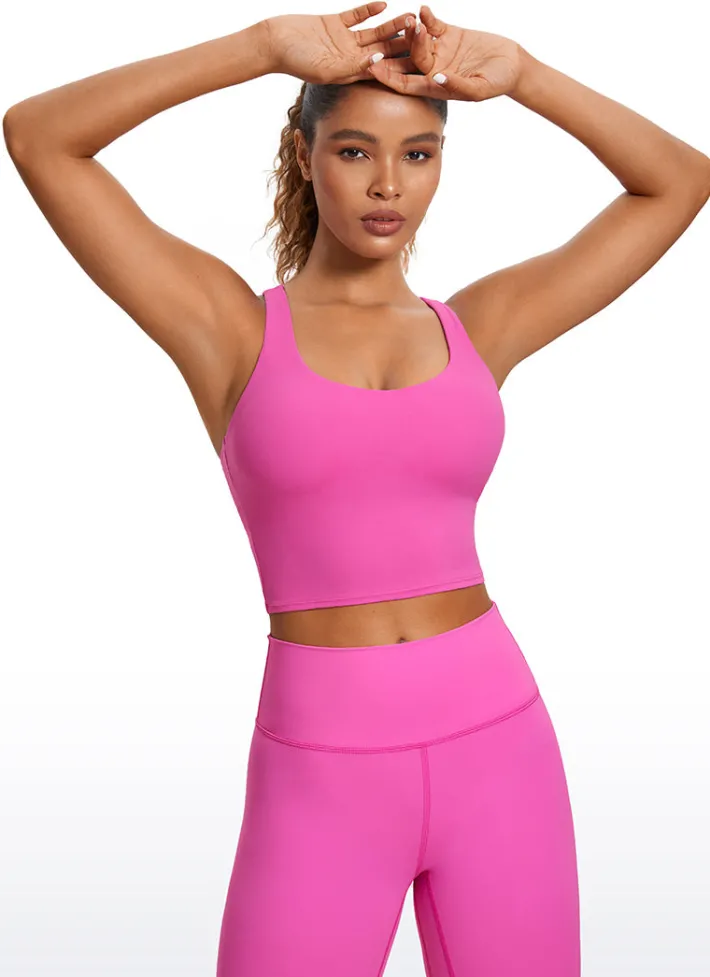 Discount CRZ YOGA Butterluxe Criss Cross Back Built-in Bra Tanks