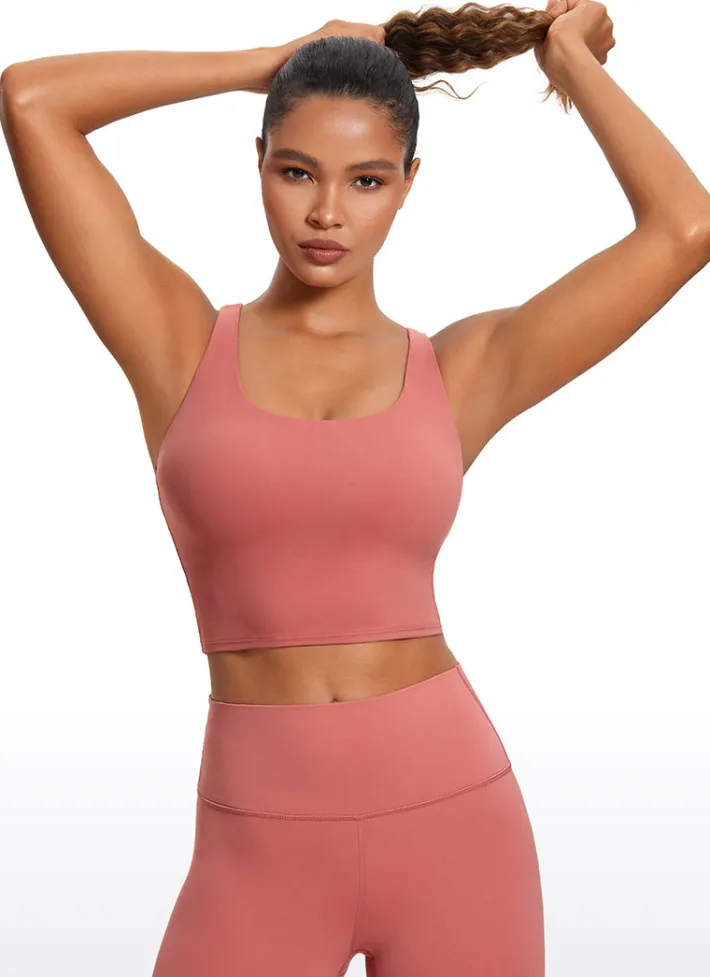 Cheap CRZ YOGA Butterluxe Criss Cross Back Built-in Bra Tanks