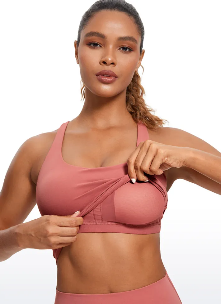 Cheap CRZ YOGA Butterluxe Criss Cross Back Built-in Bra Tanks