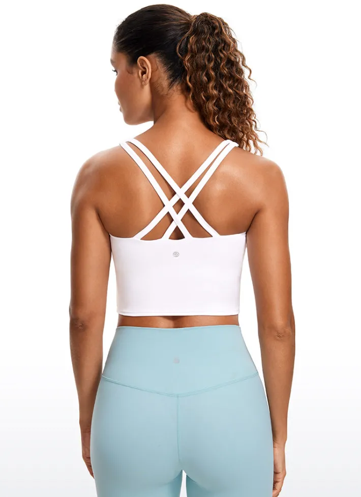 Discount CRZ YOGA Butterluxe Criss Cross Back Built-in Bra Tanks