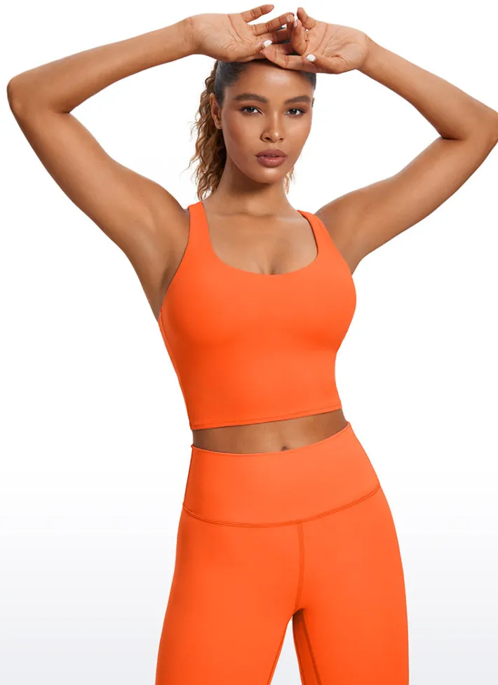 Cheap CRZ YOGA Butterluxe Criss Cross Back Built-in Bra Tanks