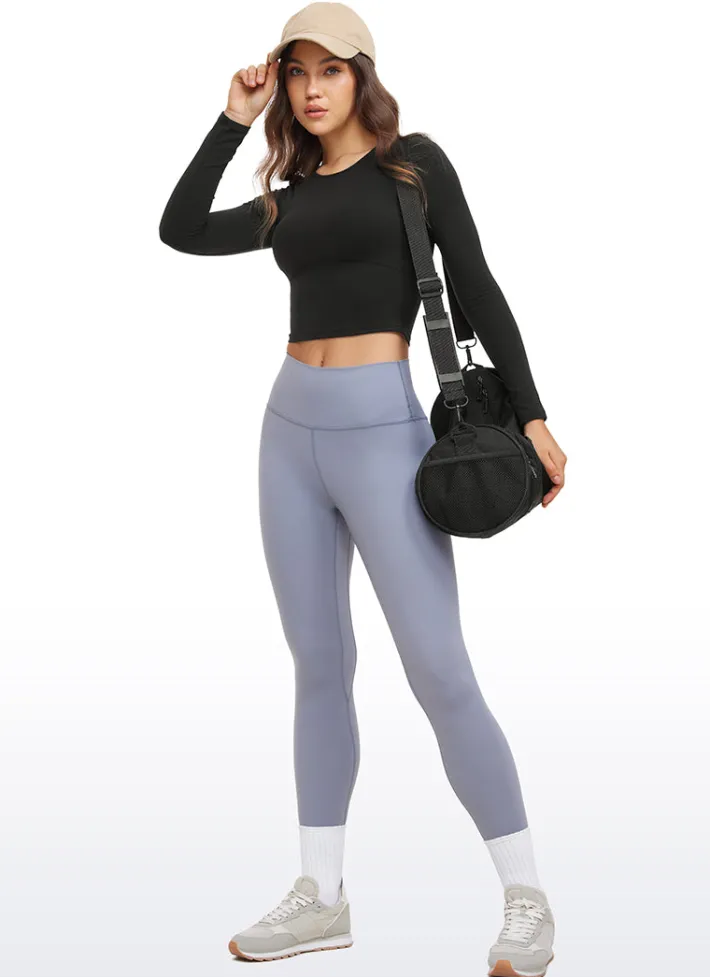 Clearance CRZ YOGA Butterluxe Cropped Front Seam Long Sleeve