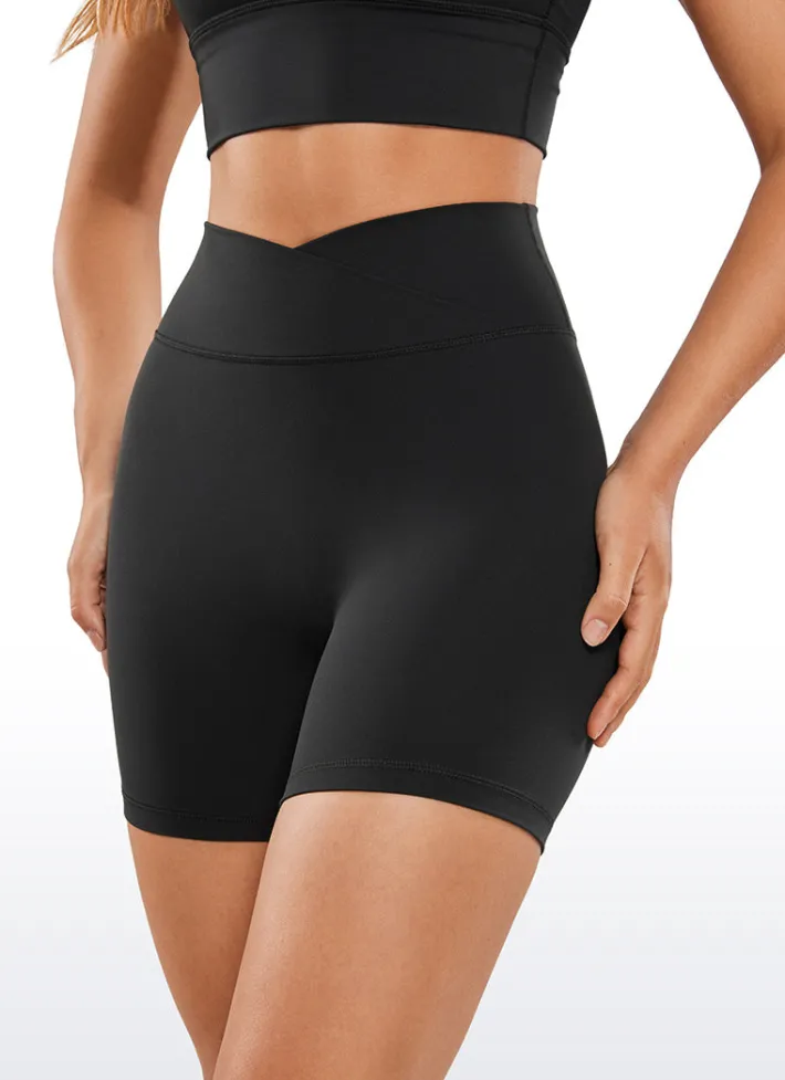 Online CRZ YOGA Butterluxe Crossover Butt Shorts 5" - No Front Seam