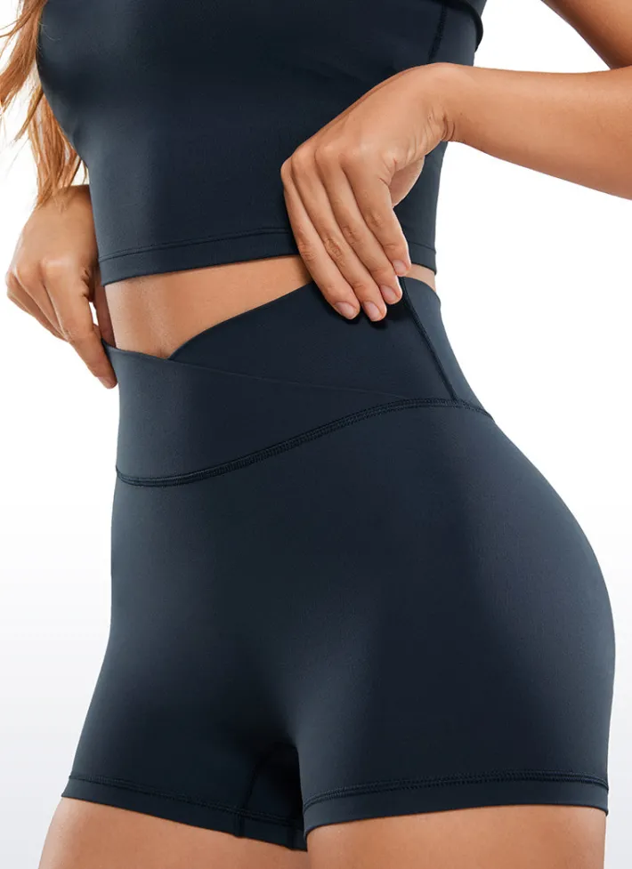 Online CRZ YOGA Butterluxe Crossover Butt Shorts 3" - No Front Seam