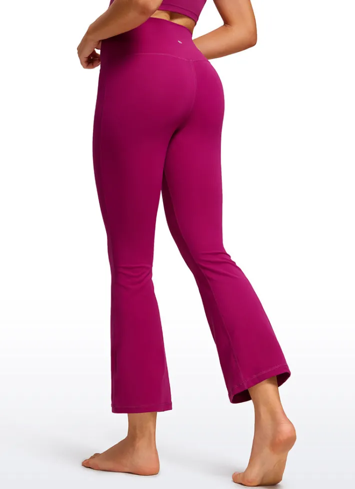 Shop CRZ YOGA Butterluxe Crossover Flare Leggings 25.6'' - V Cross Waist Magenta Purple