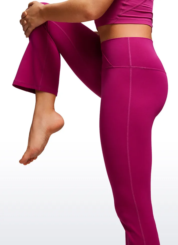 Shop CRZ YOGA Butterluxe Crossover Flare Leggings 25.6'' - V Cross Waist Magenta Purple