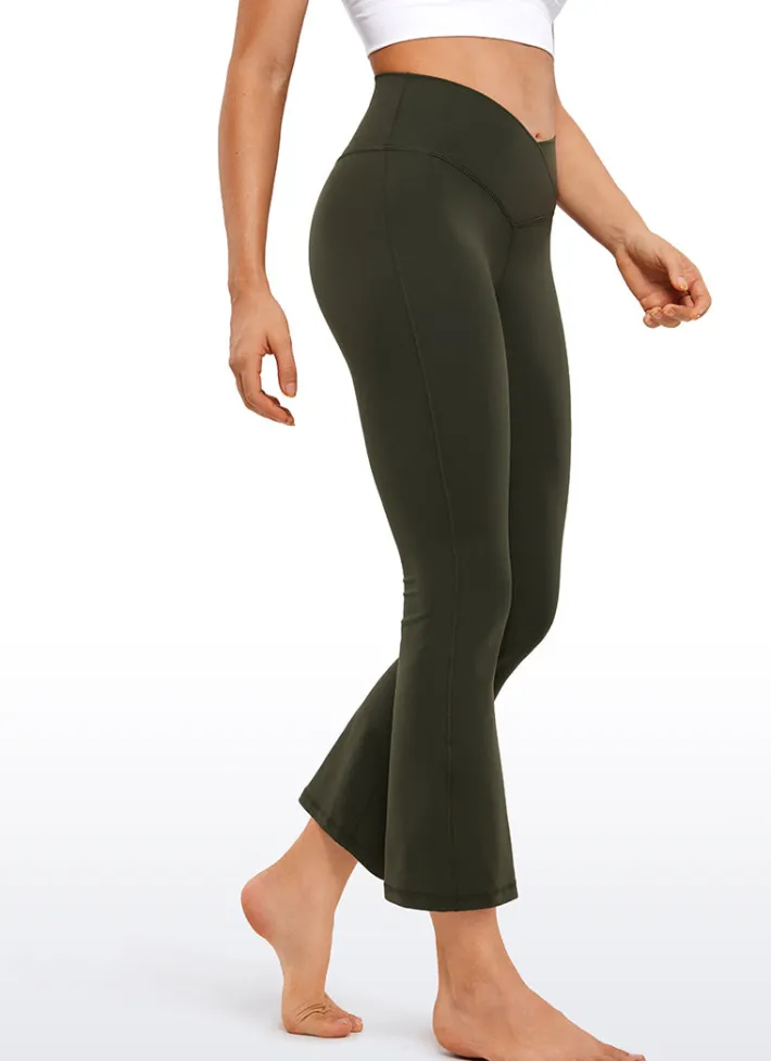 New CRZ YOGA Butterluxe Crossover Flare Leggings 25.6'' - V Cross Waist