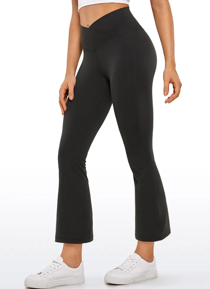 New CRZ YOGA Butterluxe Crossover Flare Leggings 25.6'' - V Cross Waist